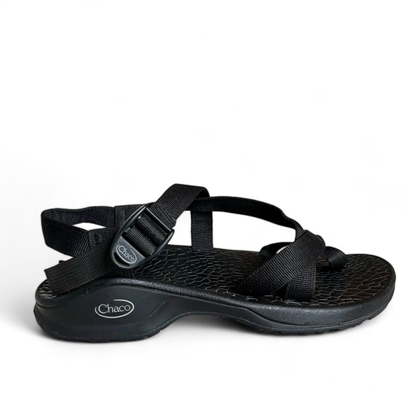 Chaco Z / Cloud 2 Updraft Toe Strap Sandal Hiking Beach Black Mens Size US 9 - Picture 7 of 13